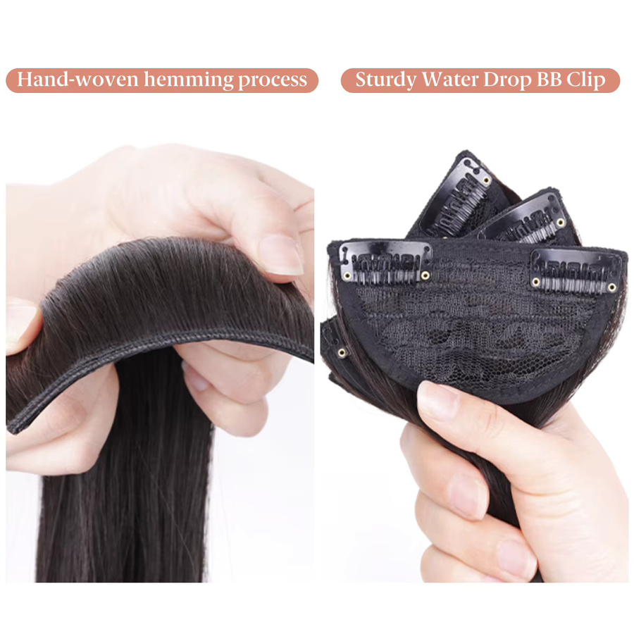 SARLA Haarverlängerung Clip-in, 3-teiliges Set, synthetisch, gewellt, Damen - Bild 2