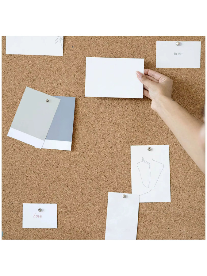 20 Stück selbstklebende sechseckige Korktafel-Fliesen in Braun für Wand, Büro und Zuhause, Maße pro Fliese: Breite: 10,16 cm, Höhe: 7,62 cm, Tiefe: 0,32 cm - Bild 2