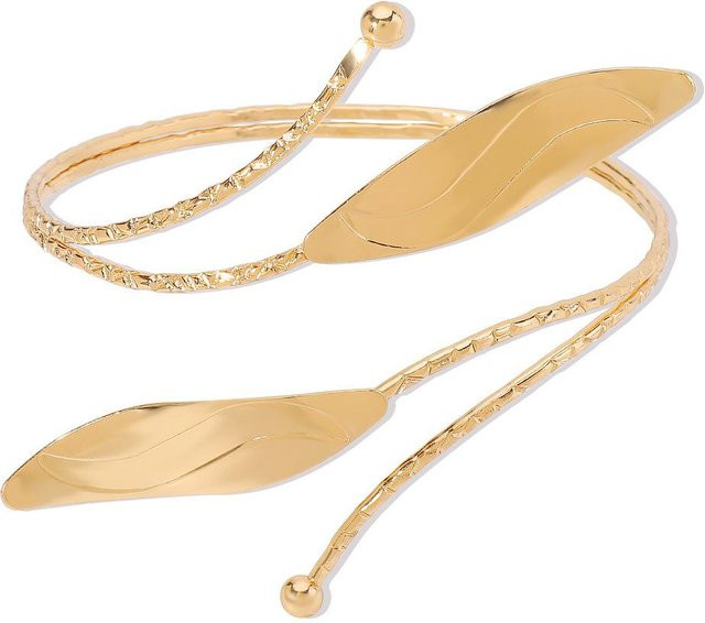 KMVEXO Armreif Metall, Blätter Blume, Gold, Damen, Punk - Bild 1