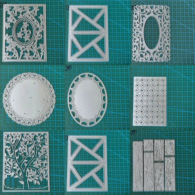 Metall Stanzform Rahmen Hintergrund in Silber für Scrapbook und Handwerk - Bild 1