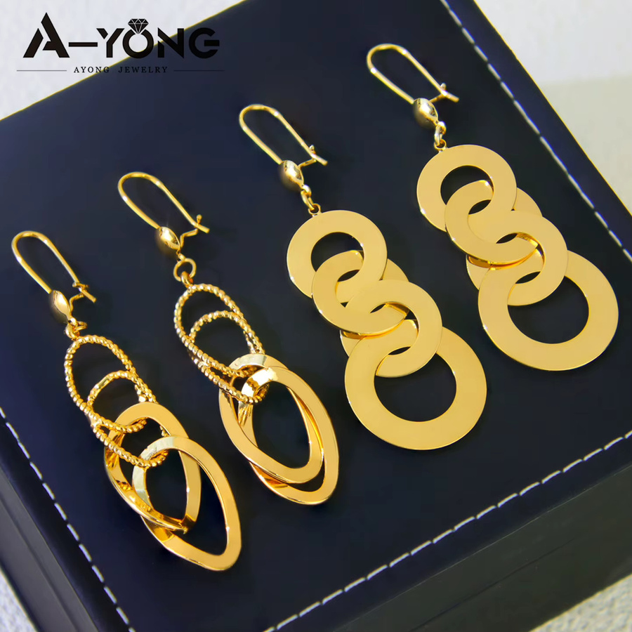 A-YONG AYONG JEWELRY Ohrringe, 21k vergoldet, Gold, Vintage, Damen - Bild 2