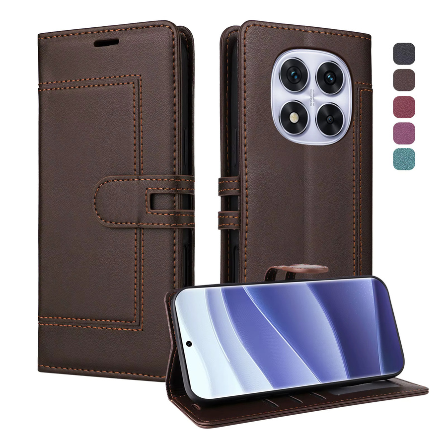 Business Leder Handyhülle für Xiaomi Redmi Note 14 13 12 11 Pro Plus 15C 14C 13C 12C mit Magnetischem Flip Book Pocket Cover in Blau - Bild 2