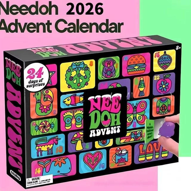 Nee Doh Adventskalender, 24 Stück Mini Squish Fidget Blind Box - Bild 1