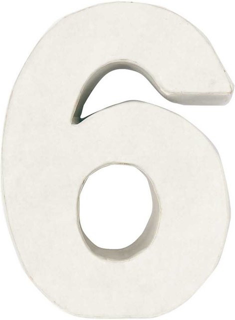 Rico Design 3D Pappzahl 6 für die Tischdekoration, Höhe: 7 cm, Breite: 2,5 cm - Bild 1
