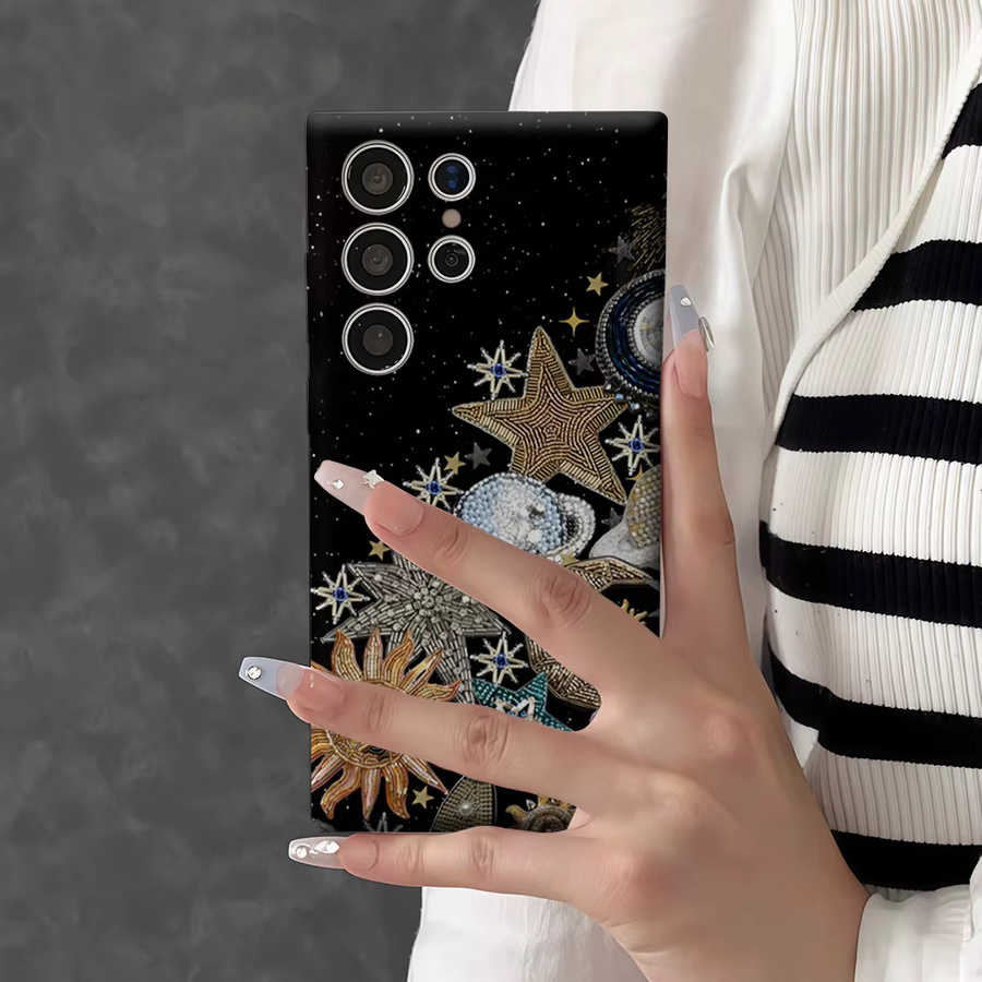 Stoßfeste Handyhülle mit Perlenstickerei für Samsung Galaxy S26 S25 S24 S23 Ultra Plus Android Smartphone mit robuster Doppelschicht-Rückabdeckung - Bild 5