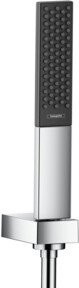 Hansgrohe Rainfinity 100 Brausehalterset in Chrom mit 1250 mm Schlauch und rechteckigem Kopf, Anti-Kalk-Funktion - Bild 1