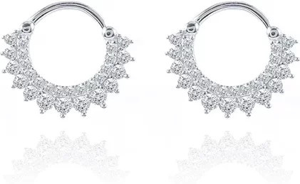 Huitan Dazzling Creolen, Bunt, Zirkonia, Damen - Bild 1