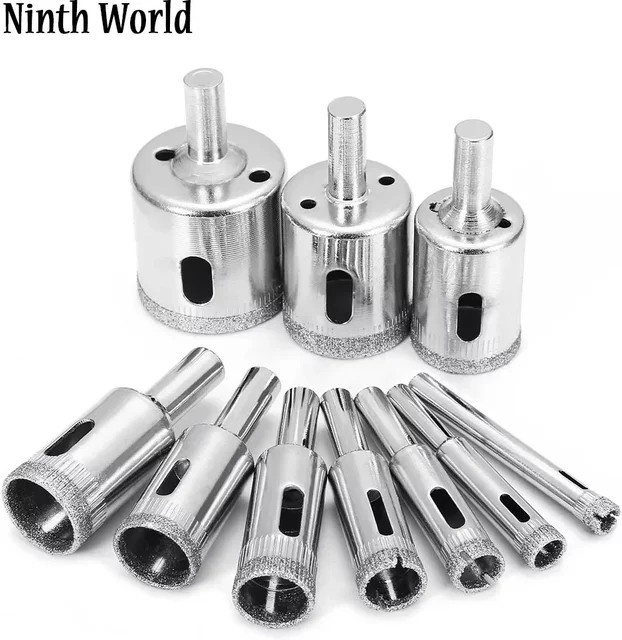 Lsmake 10-teiliges Diamantbohrer-Set für Glas, Fliesen, Keramik und Marmor, Durchmesser: 6–30 mm - Bild 1