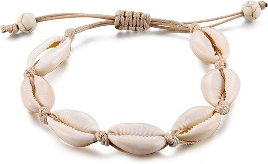 Wucifang Jewelry Fußkettchen Leder, Muschel, Damen - Bild 1