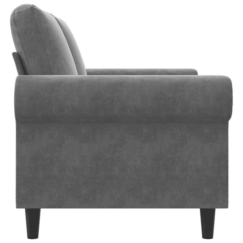 Vidaxl 2-Sitzer Sofa in Grau mit Samtbezug und Metallgestell, Breite: 120 cm - Bild 5