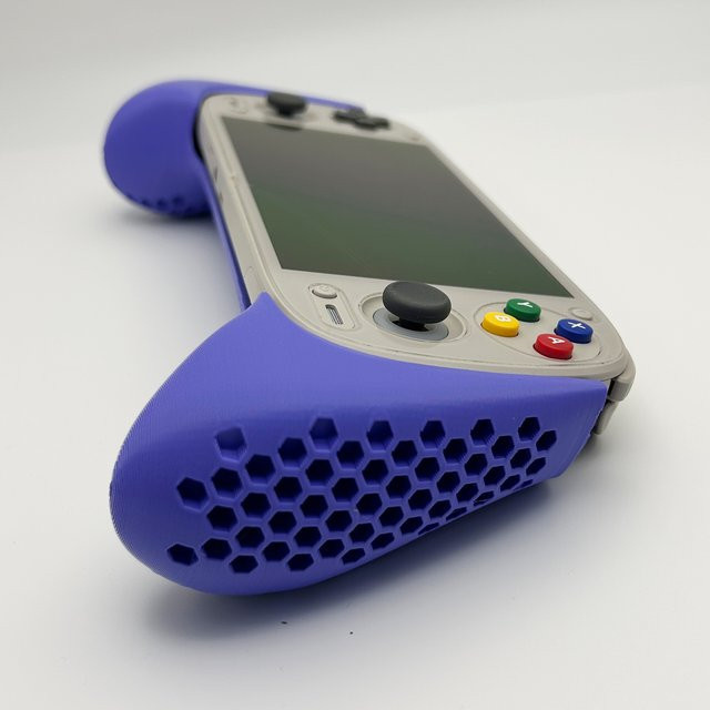 Ergonomischer 3D-gedruckter Griff für Retroid Pocket G2, RPG2 und RP5 Handheld-Konsole in Grau - Bild 1