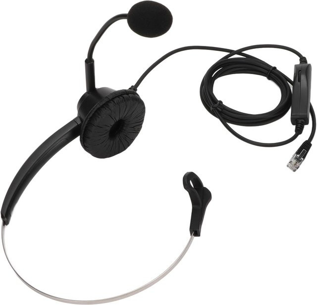 mfySpace H360-RJ9-MV Business-Telefon-Headset mit Mikrofon für Callcenter und Kundenservice in Schwarz - Bild 1