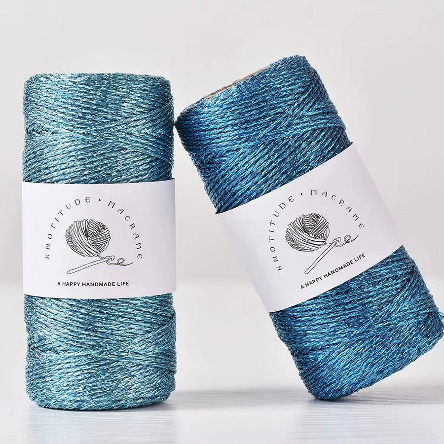Mehrfarbiges Metallgarn zum Stricken und Häkeln, 100m handgewebter Draht für DIY-Projekte und Geschenkverpackungen, 1mm Dicke - Bild 2