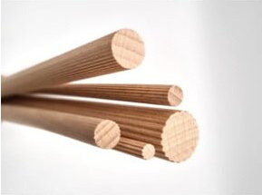 facett Langholzdübel aus Buche geriffelt Durchmesser: 6 mm, Länge: 40 mm - Bild 1