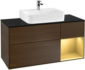 V&B Waschtischunterschrank Finion in Walnuss, Breite: 120 cm, Tiefe: 50,1 cm, Höhe: 50,1 cm - Bild 1