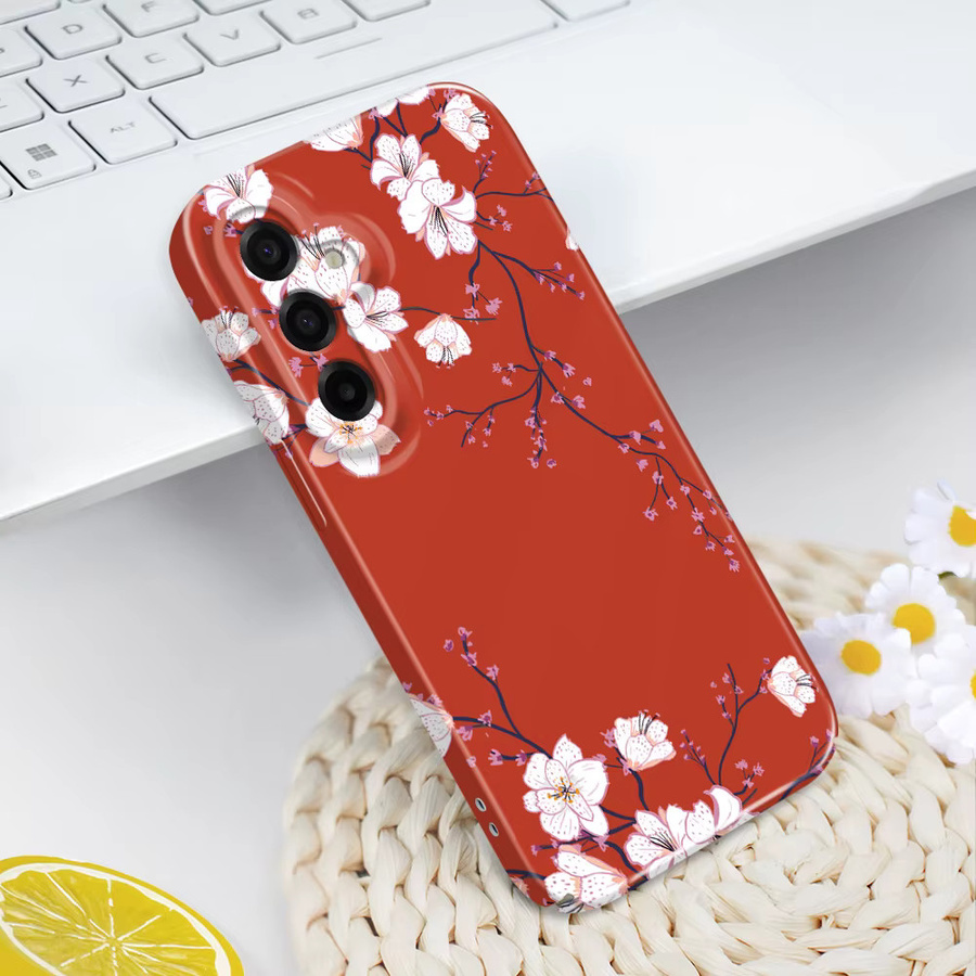 Handyhülle mit buntem Pflaumenblüten-Design für Samsung Galaxy A57 A37 A17 A56 A36 A26 A16 A06 A55 A35 A25 A15 A05 4G 5G Hardcover in Multicolor - Bild 2