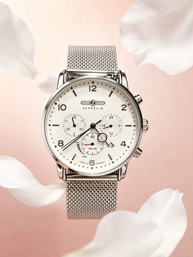 Zeppelin Armbanduhr Automatik, Edelstahl, Silber, Herren - Bild 2
