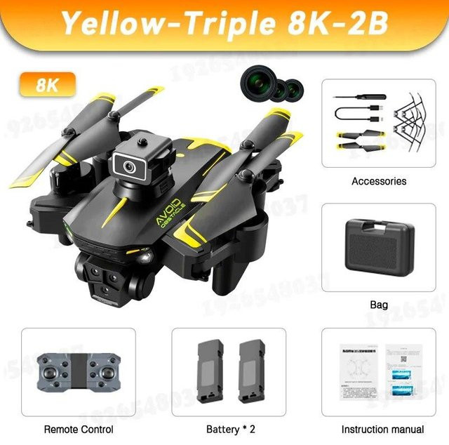 PRISMA KY605S RC Drone GPS mit 8K Kamera, Weitwinkel, Optischer Fluss Lokalisierung und Hindernisvermeidung, Quadcopter in Blau oder Gelb - Bild 1