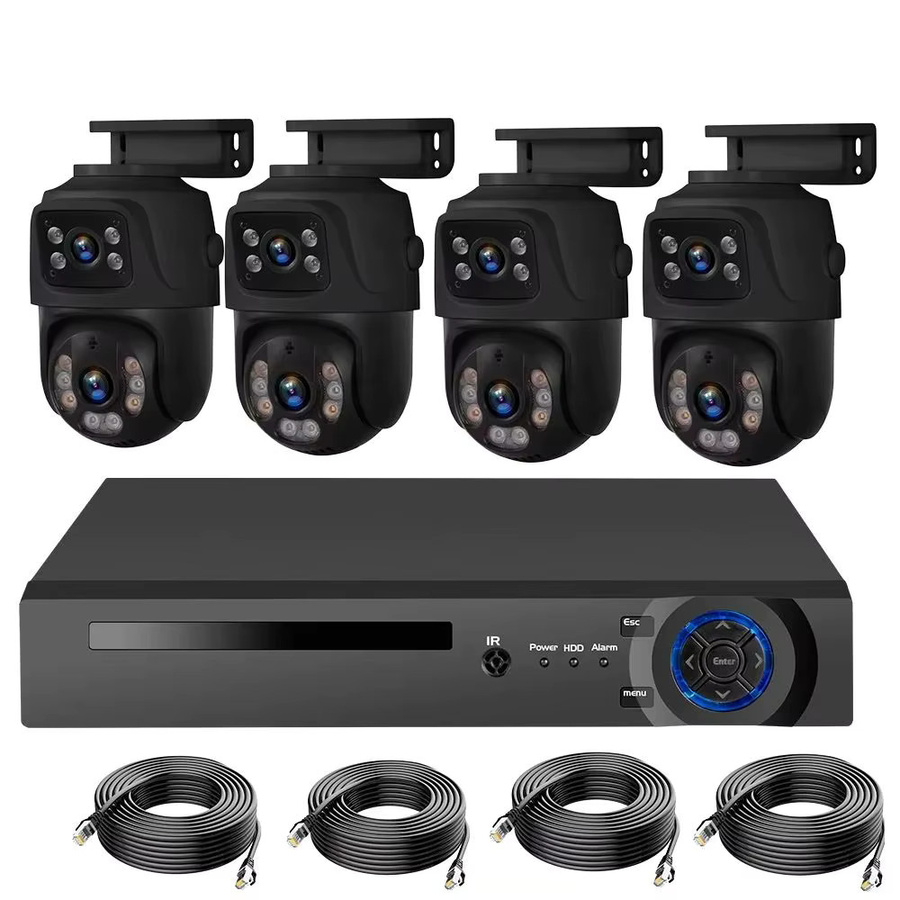 Uzoom 8CH 6MP PoE NVR Kit IP-Sicherheitskamerasystem mit Dual Lens PTZ, 2-Wege Audio und H.265 für die Videoüberwachung im Freien, Schwarz - Bild 7
