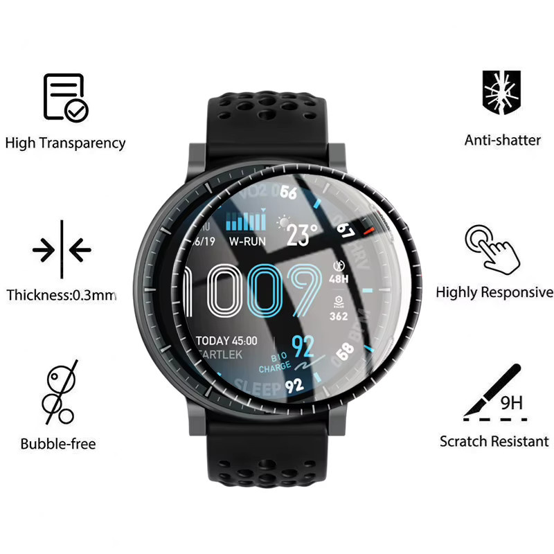 Huami Amazfit Active Max Schutzfolie, transparent, Unisex - Bild 3