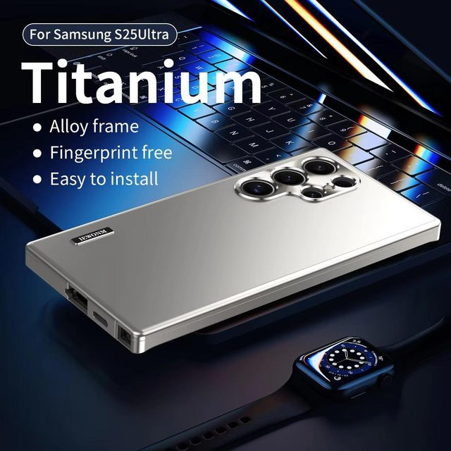 Samsung Galaxy S26 S25 S24 S23 S22 S21 Ultra Hülle 2-in-1 Magnetische Aluminiumlegierung Ultradünner Sturzschutz Rückabdeckung in Silver - Bild 1