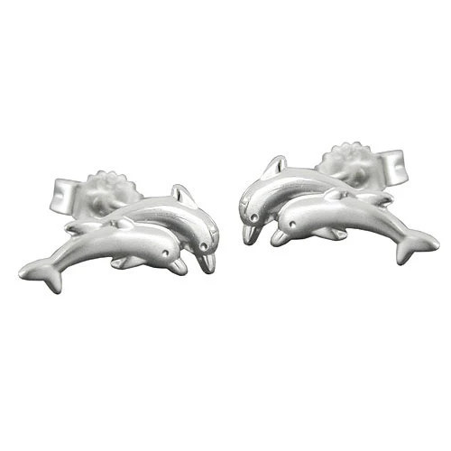 Colfem Ohrstecker Delfin-Pärchen, 925 Silber, Kinder - Bild 1