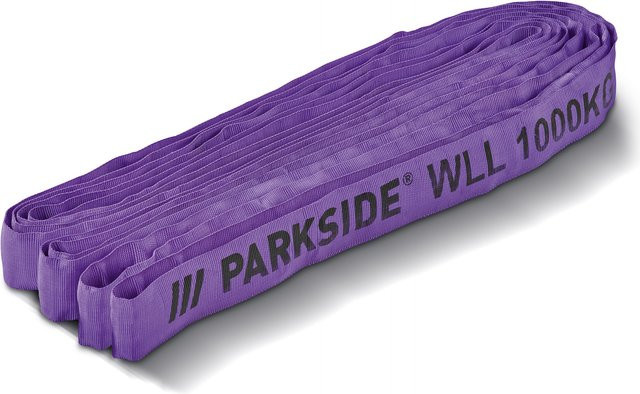 Parkside Hebeschlinge 2er Set in Lila mit 4m Länge und 1000kg Tragkraft - Bild 1