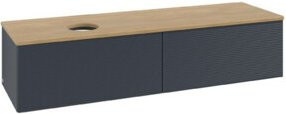 V&B Waschtischunterschrank Antao mit Frontstruktur in Eiche Honig, B/T: 160 x 50 cm - Bild 1