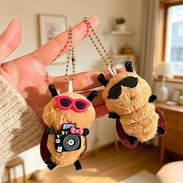 Yiran toy Kakerlakenförmiger Plüsch-Schlüsselanhänger, Puppe, Unisex - Bild 1