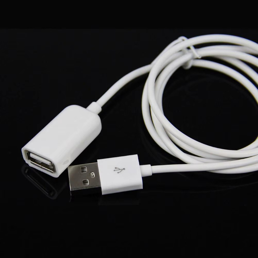 USB 2.0 Verlängerungskabel A-Stecker auf A-Buchse in Weiß für Hochgeschwindigkeits-Datenübertragung, Länge: 100 cm - Bild 2