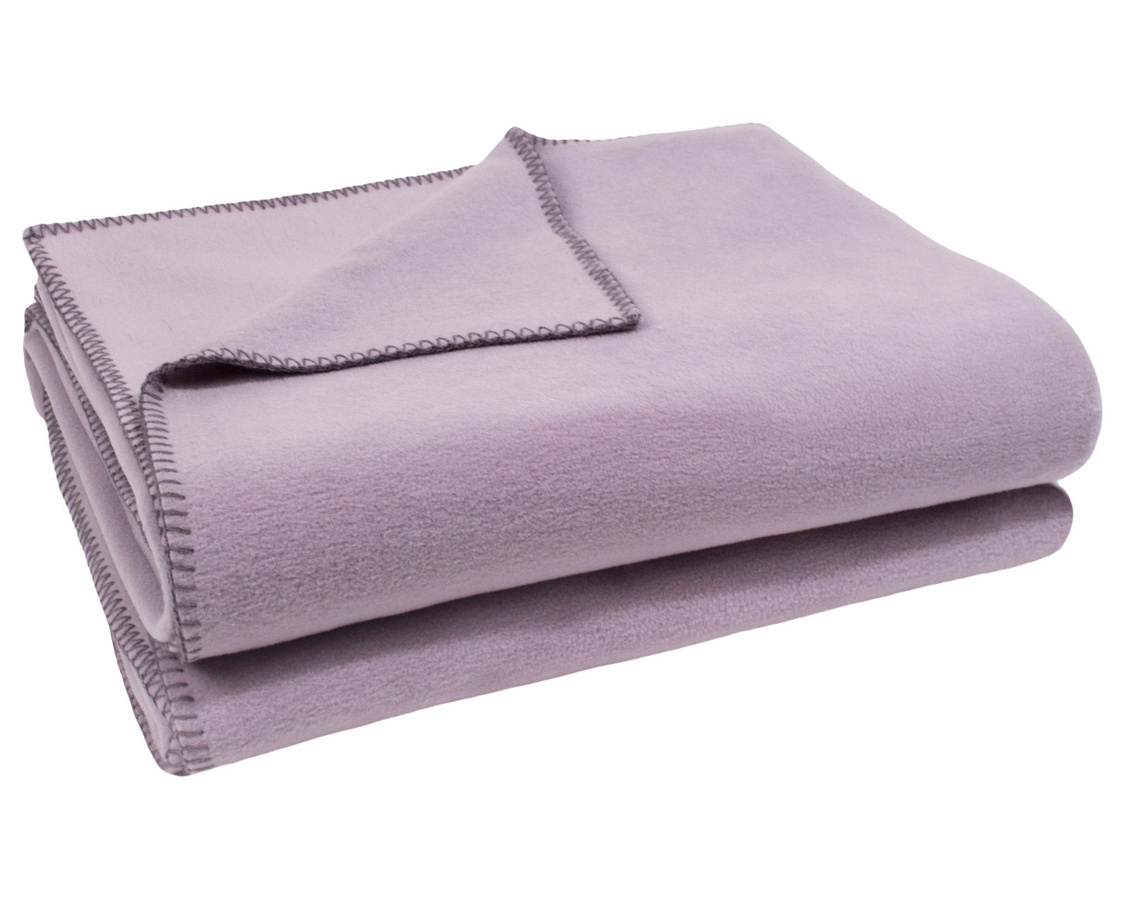 Zoeppritz Soft-Fleece Wohndecke in Schwarz und Lila, flauschig und waschbar bei 30 Grad, Oeko-Tex Standard 100 - Bild 1