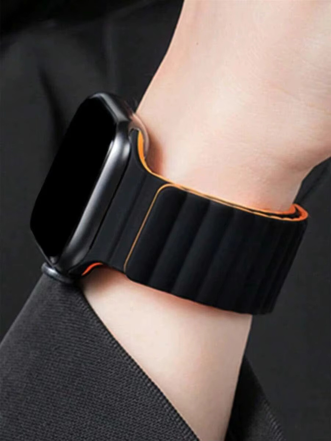 Silikonarmband, Magnetisches Sportarmband, Schwarz, Unisex - Bild 2
