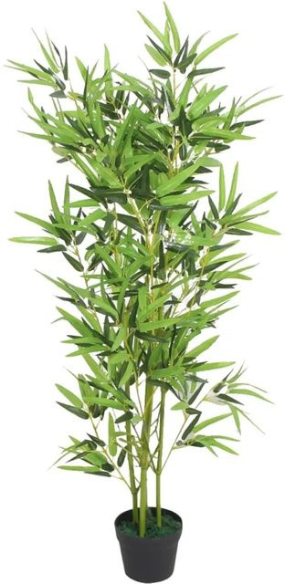 furnicato Künstliche Bambuspflanze in Grün mit Kunststofftopf, Höhe: 120 cm - Bild 1