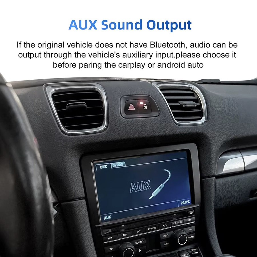 EzoneTronics Kabelloses CarPlay und Android Auto Nachrüstkit Decoder-Box für Porsche Cayenne Cayman Boxster Panamera 911 mit CDR 3.0 und 3.1 (2012-2016) via Wi-Fi und Bluetooth - Bild 2