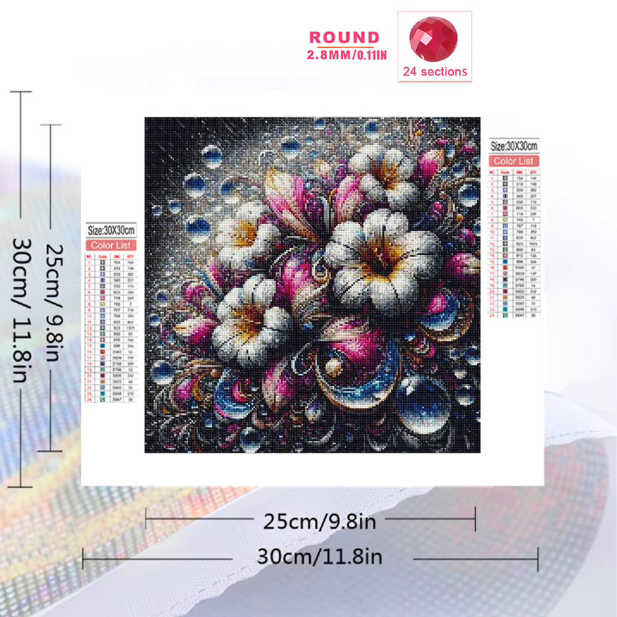 EverShine Diamant-Mosaik Blumen, Kreuzstich-Set, Natur, Bunt / Mehrfarbig - Bild 2