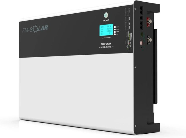 FM-SOLAR PV Akku Speicher für Wandmontage, 40 kWh, 51,2V 800Ah LiFePO4 Lithium-Speicher, Farbe: Weiß - Bild 1