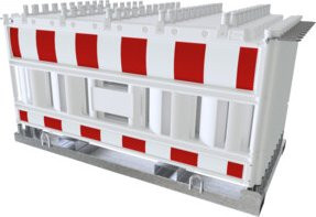 Schake Absperrschrankengitter Set Typ 32000 Site Fence in Rot und Weiß - Bild 1
