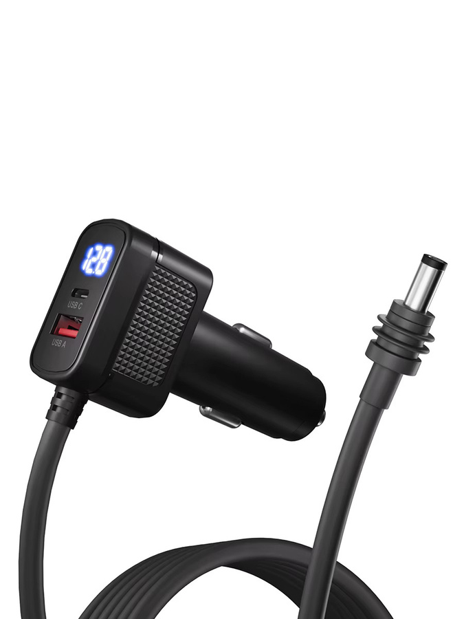 3M Starlink Mini-Stromkabel 3-in-1 mit USB-C, QC 3.0 und Voltmeter-Anzeige in Schwarz - Bild 5