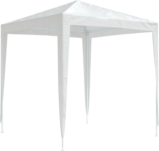 vidaXL Partyzelt aus Polyethylen und Eisen in Weiß, B/T/H: 200 x 200 x 240 cm - Bild 1
