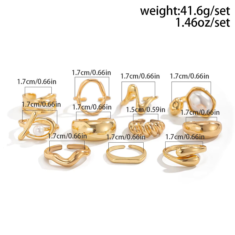Ingemark Ringe Set, Perle, Metall, Damen - Bild 3