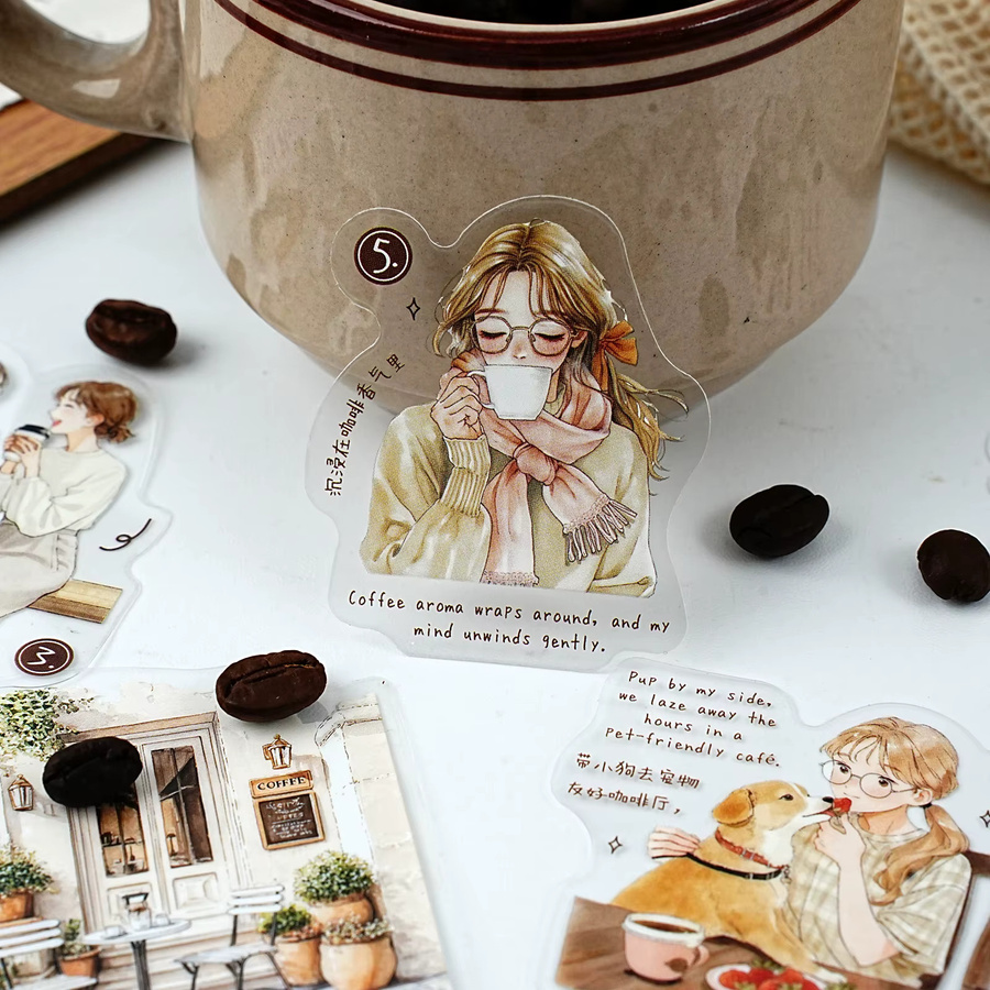 Etori Life 15-teiliges Set Vintage Afternoon Tea Girlfriends Aufkleber in Multicolour für DIY-Tagebücher und Collagen aus Papier - Bild 4