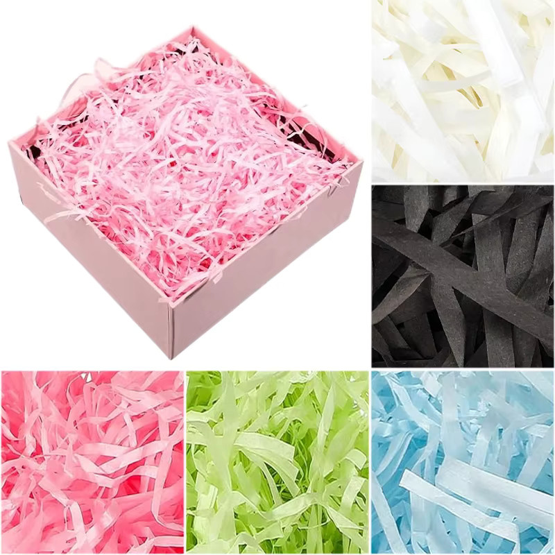 TMZ Geschreddertes Knitterpapier in Mehrfarbig und Pink als dekoratives Konfetti für DIY-Geschenkboxen, Partys und Hochzeiten - Bild 2