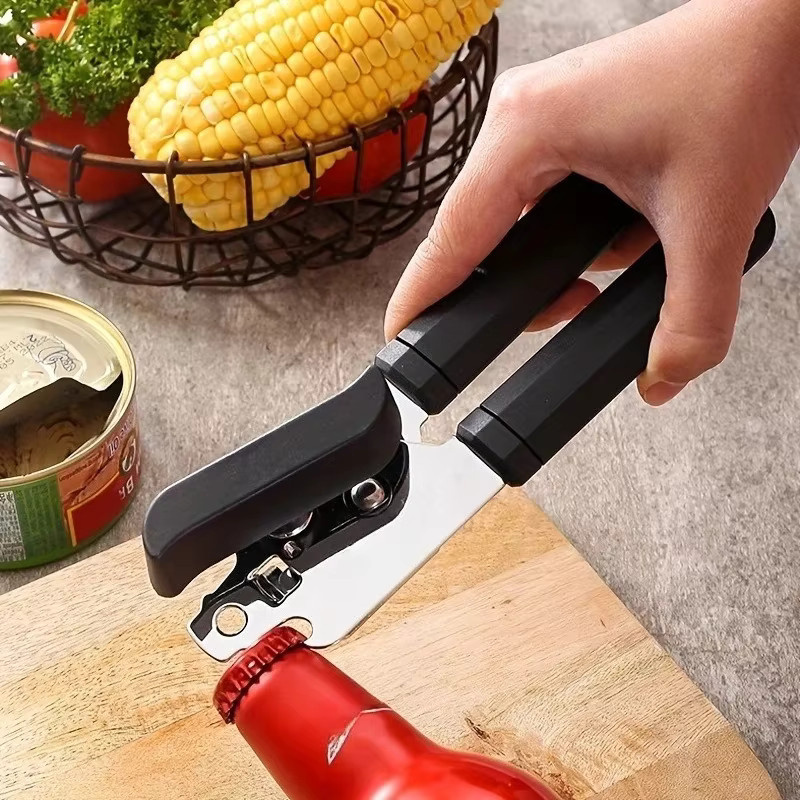 Professioneller manueller Side Cut Dosenöffner aus Edelstahl in Silber mit ergonomischem Griff - Bild 2