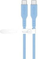 goobay USB-C auf USB-C Silikonkabel USB 2.0, blau, Länge: 60 cm - Bild 1