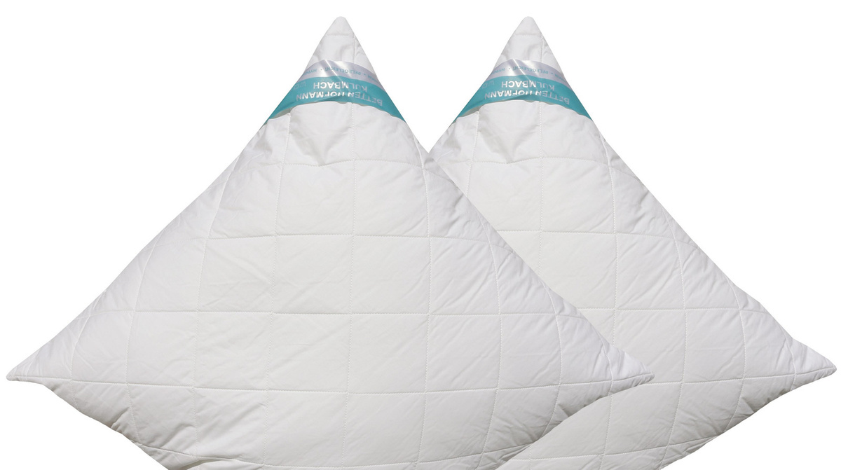 2 Stück Betten Hofmann Allergiker Kopfkissen aus Polyester mit Reißverschluss, Farbe: Weiß, B/T/H: 80 x 80 x 0 cm - Bild 1