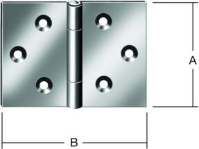 VORMANN Tür-Scharnier als Bandgelenk, gerollt verzinkt, Farbe: Silber, B: 13,3 cm, H: 9,0 cm - Bild 1