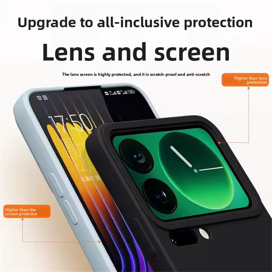 Schlanke Silikon Handyhülle aus weichem TPU für Xiaomi Mi 14, 15 Ultra und 17 Pro Max in Schwarz - Bild 3