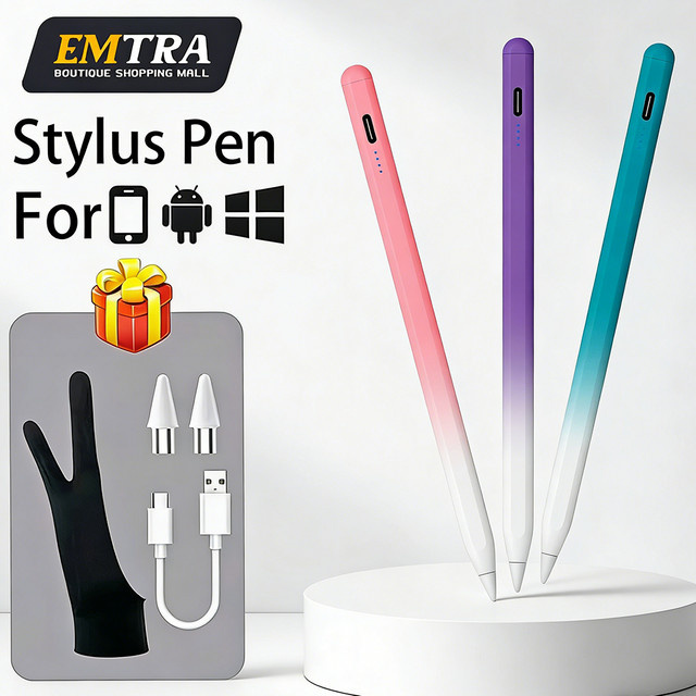EMTRA Universeller kapazitiver Eingabestift mit feiner Spitze für Android-Tablets wie Samsung, Huawei und Xiaomi (nicht für iPad/Apple Pencil geeignet) - Bild 1