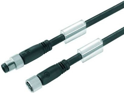 Weidmüller Sensor-Aktor-Steckverbinder M12 Stecker gerade Buchse gerade Schwarz 10,00 m - Bild 1