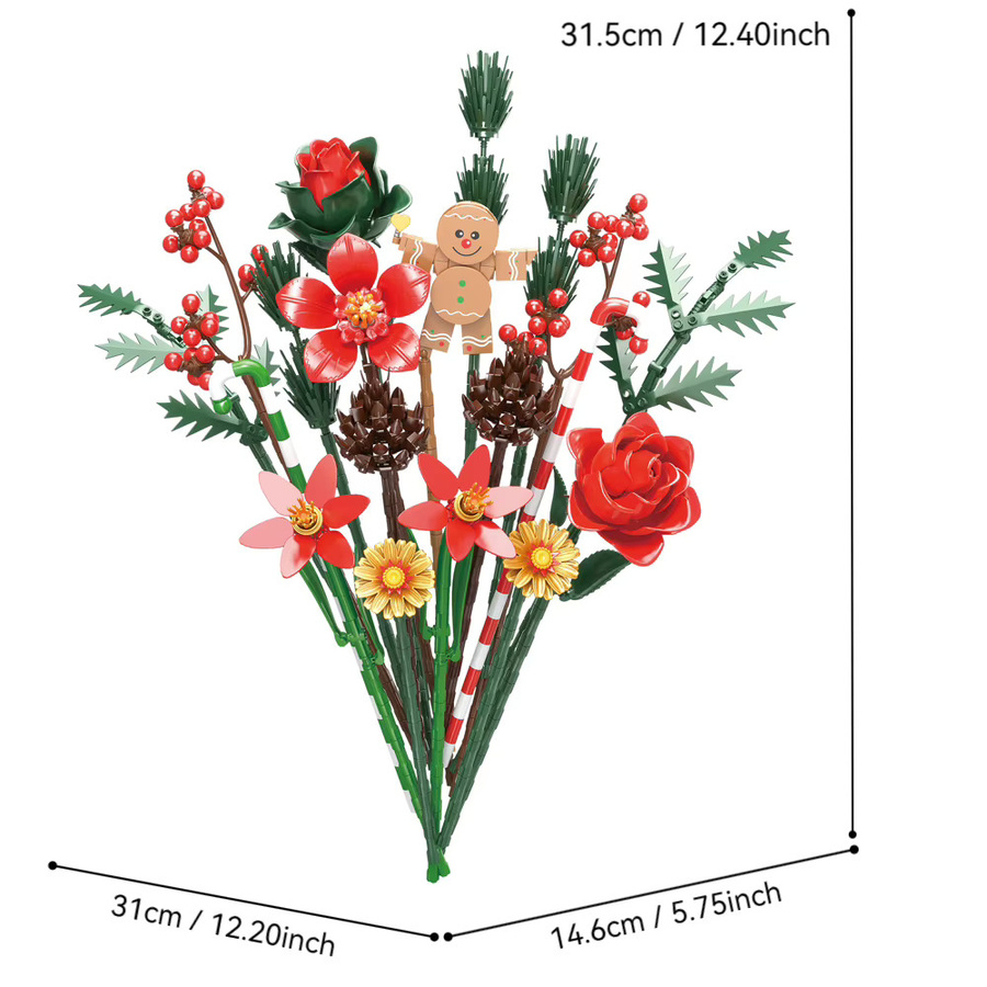 Yaafun Rosen Bouquet Bausteine Set, Kreative Weihnachten, Natur, Bunt / Mehrfarbig - Bild 5